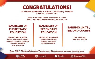 Our new Licensed Professional Teachers